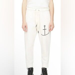 Sandrine Rose X Free People Cream Anchor Sweatpants Joggers - NWT - Size Large